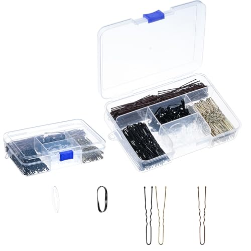 Seitliche Haarnadel-Kits inklusive Eisen-Haarnadel und elastischen Haarbändern für Frauen, verschiedene Frisuren, Flechtwerkzeug mit Box Seitliche Haarnadel-Kits inklusive Eisen-Haarnadel und elastischen Haarbändern für Frauen, verschiedene Frisuren, Flechtwerkzeug mit Box von Lerpwige