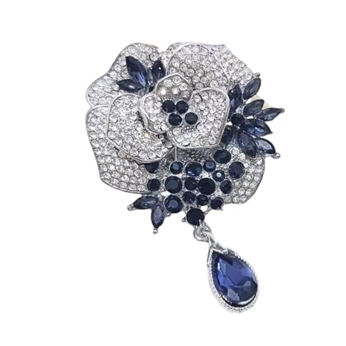 Seuchtig Versilberte Rosenbrosche Leichtes Allergiefestes Design Sicherer Verschluss Für Abendkleider Und Tägliche Verschleiß Hochzeits Accessoire Brosche von Lerpwige