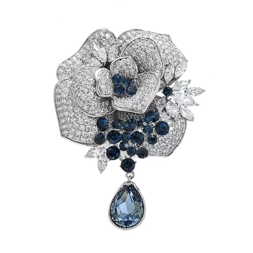 Seuchtig Versilberte Rosenbrosche Leichtes Allergiefestes Design Sicherer Verschluss Für Abendkleider Und Tägliche Verschleiß Hochzeits Accessoire Brosche von Lerpwige