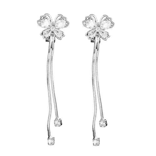 Stilvoller Schmetterling Dangle Ohrringe Mit Kristalldetail Langkette Fringe Party Schmuck Elegante Böhmische Ohrzubehört von Lerpwige