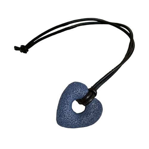 Strukturierte Herz Anhänger Schlüsselbeinkette Einstellbare PU Lederkabel Halskette Halshalsschmuck Accessoires Für Frauen Mädchen Leichte Komfort Halskette von Lerpwige