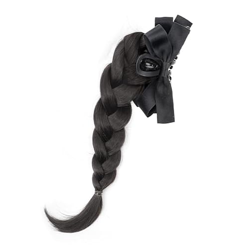 Synthetic Fasergeflecht Pferdeschwanzverlängerung Mit Bowknot Klauenclip Für Natürliche Aussehen Frauen Und Mädchen Geflochtene Erweiterung von Lerpwige