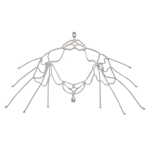Trendige Körperkette aus Legierung, zarte Fransen, Schulter-Accessoire, ideal für modische Outfits, Tag zu Nacht, vielseitiger Damen-Körperschmuck von Lerpwige