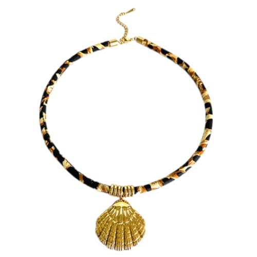 Trendy Leopardendruck Anhänger Halskette Edelstahl Und Weiche Seilkabel Neckkette Mode Colarbone Kette Geschenk Bequemer Verschleiß von Lerpwige