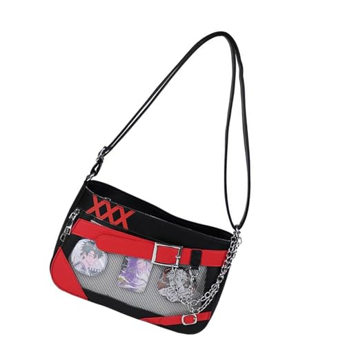 Umhängetasche Für Frauen Mit Abzeichenanzeige Und Verstellbarer Gurt Anime Boten Crossbody Taschen Für Lässige Tägliche Verwendung PU Leder von Lerpwige