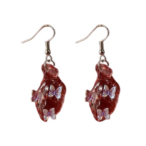 Vintage Heart Anhänger Ohrringe Gothic Punk Drop Ohrschmuck Geeignet Für Modisches Punk Outfit Gothic Dangle Ohrringe von Lerpwige