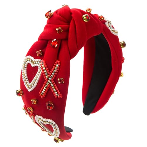 Weihnachts-Strass-Haarband, geknotet, Hochzeit, Kopfschmuck, modisches Haarband für Damen und Mädchen von Lerpwige