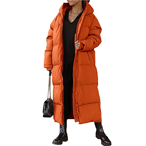 Steppmäntel in Orange für Frauen. Damenmode in Orange bei