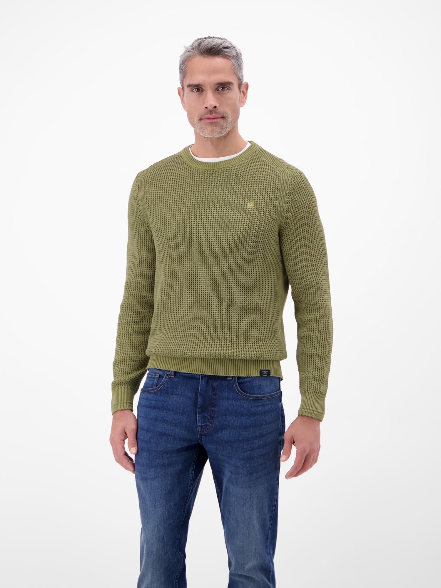 LERROS Strickpullover "LERROS Herren Crewneck-Stricker in Strukturqualität" von Lerros