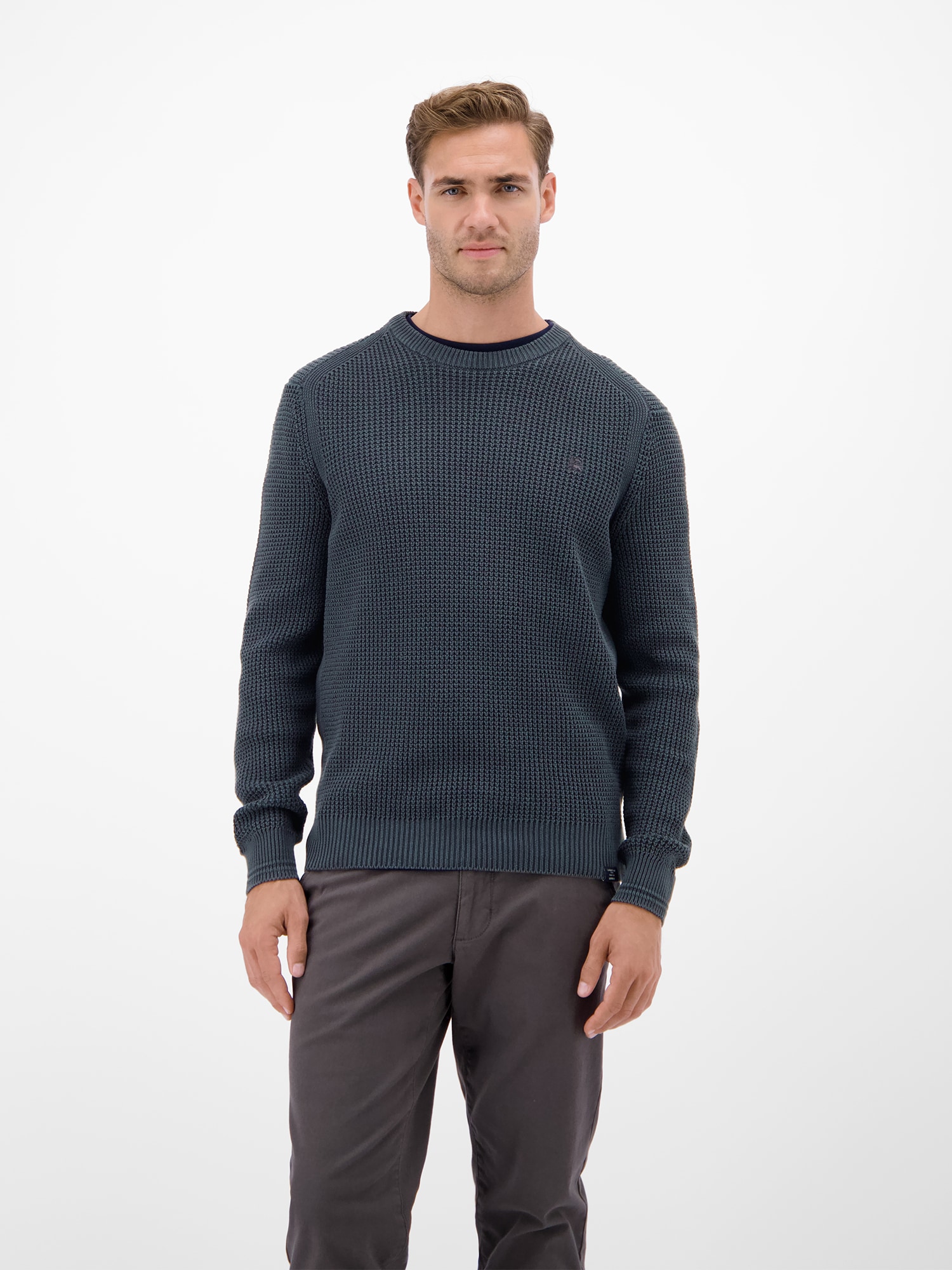 LERROS Strickpullover "LERROS Herren Crewneck-Stricker in Strukturqualität" von Lerros