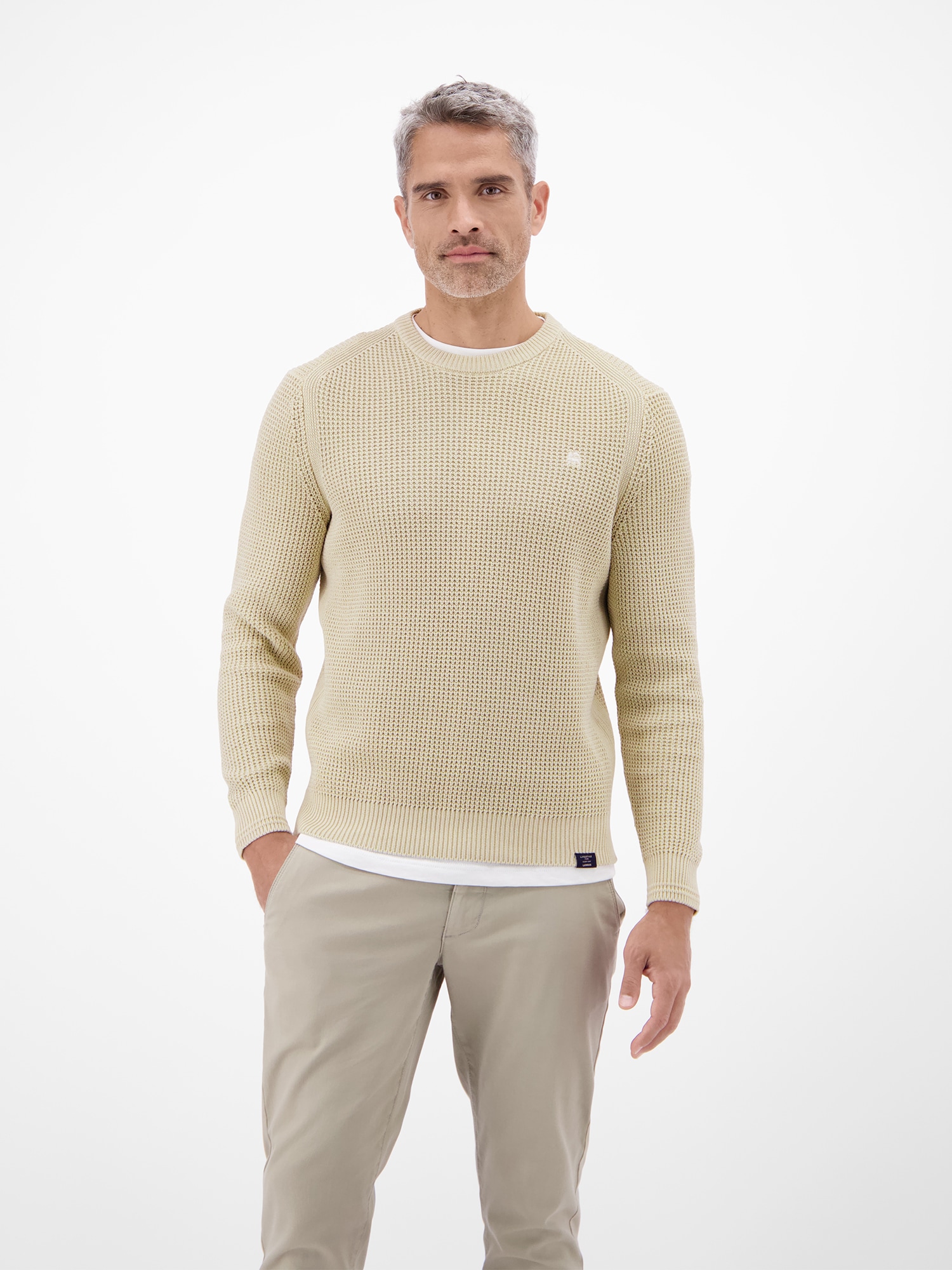 LERROS Strickpullover "LERROS Herren Crewneck-Stricker in Strukturqualität" von Lerros