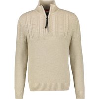 Lerros Herren Troyer Pullover tender beige melange M von Lerros