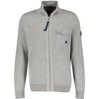 Lerros Herren Troyer Strickjacke grey melange 3XL von Lerros