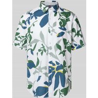 Lerros Regular Fit Freizeithemd mit Under-Button-Down-Kragen in Weiss, Größe XXL von Lerros