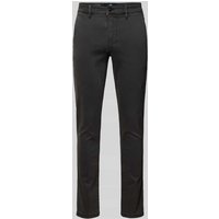 Lerros Slim Fit Chino mit Gürtelschlaufen in Dunkelgrau, Größe 30/32 von Lerros