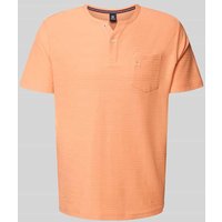 Lerros T-Shirt mit Brusttasche und Label-Stitching Modell 'SERAFINO' in Orange, Größe M von Lerros