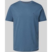 Lerros T-Shirt mit Label-Stitching in Rauchblau, Größe XXL von Lerros