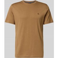 Lerros T-Shirt mit Logo-Stitching in Hellbraun, Größe XXL von Lerros
