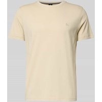Lerros T-Shirt mit Logo-Stitching in Sand, Größe XXL von Lerros