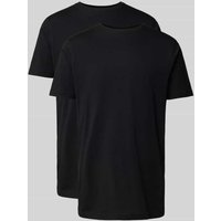 Lerros T-Shirt mit Rundhalsausschnitt im 2er-Pack in Black, Größe L von Lerros