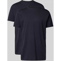 Lerros T-Shirt mit Rundhalsausschnitt im 2er-Pack in Marine, Größe S von Lerros