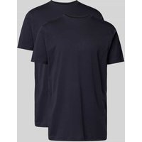 Lerros T-Shirt mit Rundhalsausschnitt im 2er-Pack in Marine, Größe XXXL von Lerros