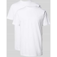Lerros T-Shirt mit Rundhalsausschnitt im 2er-Pack in Weiss, Größe XXXL von Lerros