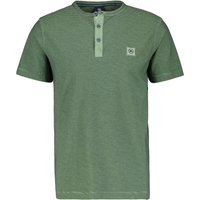 Lerros T-Shirt mit Serafino-Kragen und Streifen Muster von Lerros