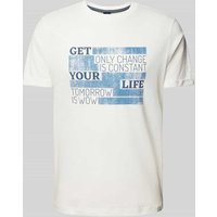 Lerros T-Shirt mit Statement-Print in Offwhite, Größe XL von Lerros