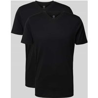 Lerros T-Shirt mit V-Ausschnitt in Black, Größe XXXL von Lerros