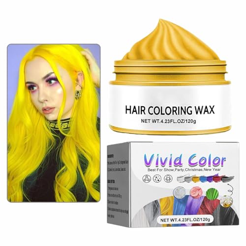 Haarfärbewachs,Mildes natürliches Haarfarbspray - Haarwachs für Halloween, Party, Cosplay, Club, Damen und Herren, temporäre Haarfarbe für dunkles und helles Haar, temporäre Haarfarbe Leryveo von leryveo