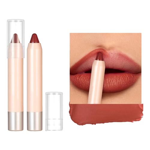 Lipliner-Stift | Lipgloss und Lippenfleck | Wasserfester, wischfester, hochpigmentierter Lipliner, 8 natürliche Farben für Frauen-Make-up, langlebig und feuchtigkeitsspendend Leryveo von leryveo