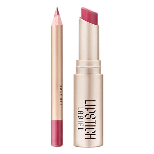 Lipliner und Lippenstift | Lippen-Make-up-Set, wasserfester Lipliner-Stift,Hochpigmentierter, antihaftbeschichteter Lippenkonturenstift für Mädchen, Frauen und Damen Leryveo von leryveo