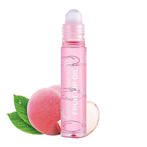 Roll-on-Lipgloss | Lippenölglanz | Klares Fruchtlippenöl | Rollerball-Lipgloss | Lipgloss mit klarem Geschmack und Duft | Lippenpflege und befeuchtete Lippen für Frauen und Mädchen von leryveo