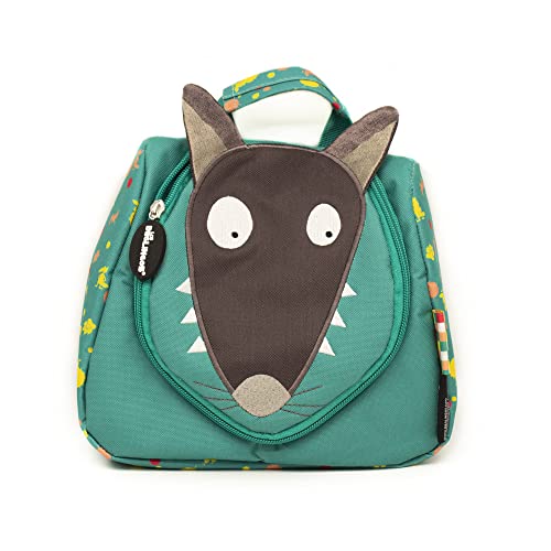 Loup by Auzou x Les Déglingos Kulturbeutel, Wolf, für Kinder und Babys, für Jungen und Mädchen, praktisch, grün, Wolf von Les Déglingos®