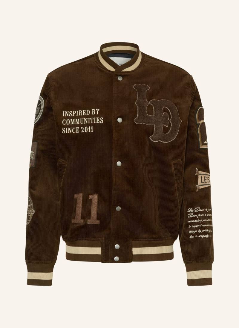Les Deux Collegejacke Aus Cord braun von Les Deux