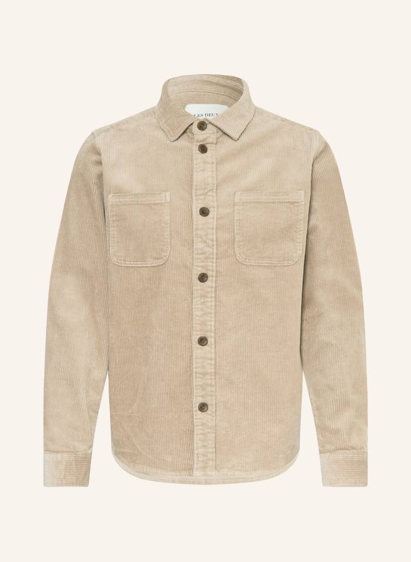 Les Deux Cord-Overshirt beige von Les Deux