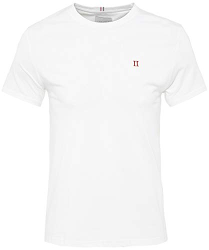 Les Deux Herren reguläre Passform Rundhalsausschnitt Nørregaard T-Shirt Weiß L von Les Deux