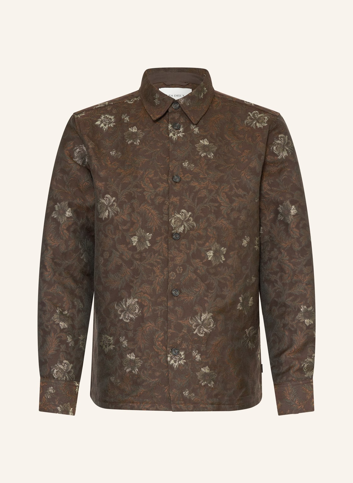 Les Deux Jacquard-Overjacket Kaleb braun von Les Deux