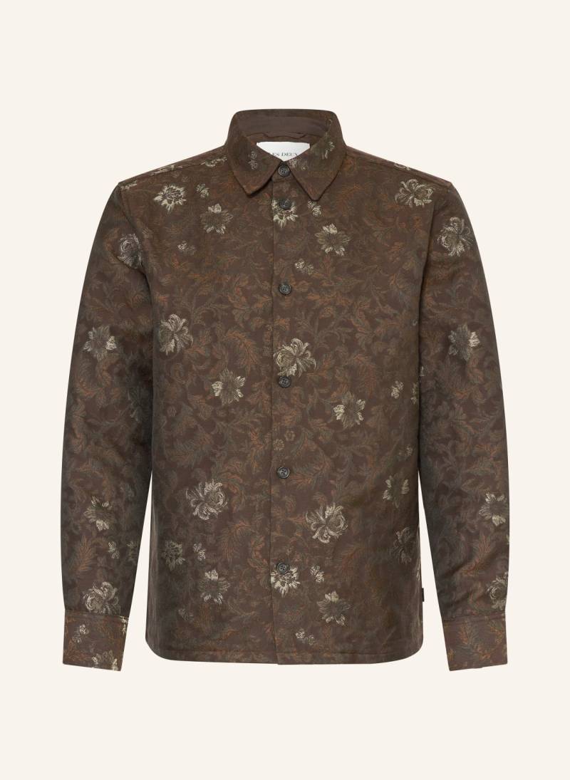 Les Deux Jacquard-Overjacket Kaleb braun von Les Deux