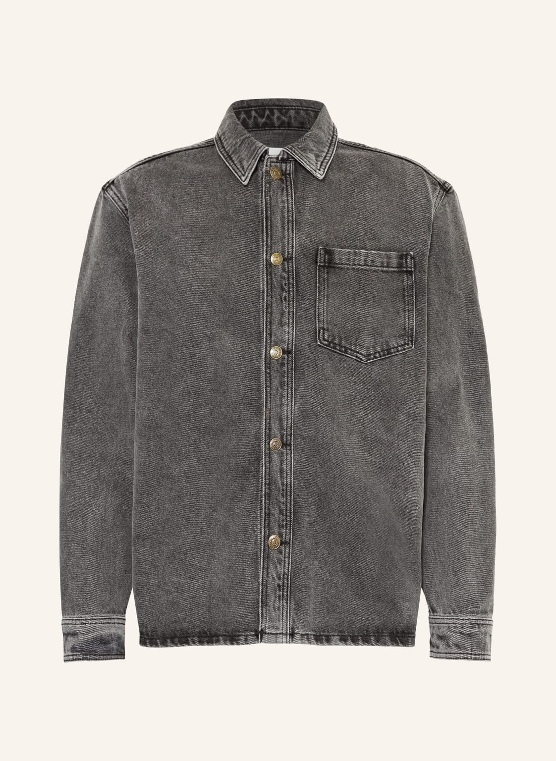 Les Deux Jeans-Overshirt Loan grau von Les Deux