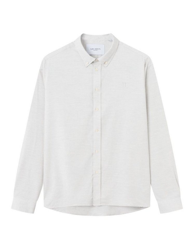 Les Deux Langarmhemd – Langarmhemd mit Nadelstreifen oder Melange-Design von Les Deux