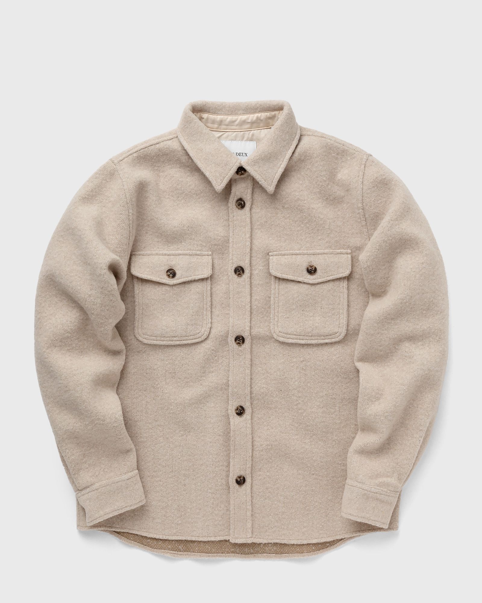 Les Deux Lennon Bouclé Overshirt men Overshirts beige in Größe:L von Les Deux