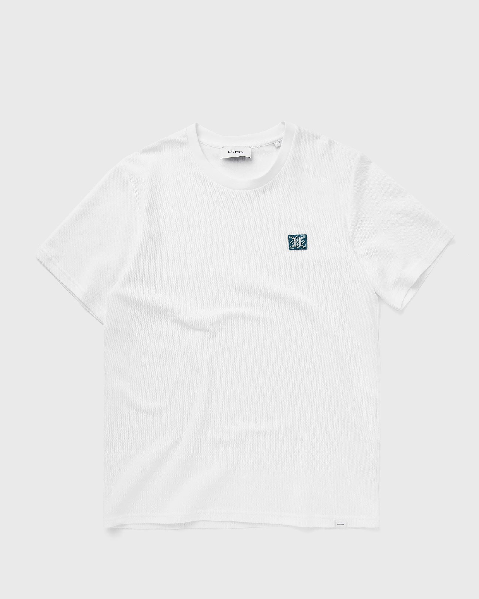 Les Deux Piece Pique T-Shirt men Shortsleeves white in Größe:L von Les Deux