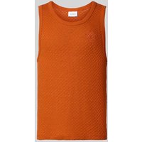 Les Deux Regular Fit Tanktop mit Logo-Stitching Modell 'Bruce' in Orange, Größe S von Les Deux