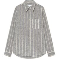Les Deux Softes Overshirt in Woll-Haptik mit Nadelstreifen in M von Les Deux