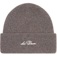 Les Deux Strickmütze aus Wolle mit Label-Schriftzug in 0 von Les Deux