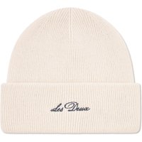 Les Deux Strickmütze aus Wolle mit Label-Schriftzug in 0 von Les Deux