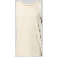 Les Deux Stricktanktop mit Rundhalsausschnitt Modell 'Huxi' in Offwhite, Größe M von Les Deux
