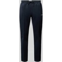 Les Deux Sweatpants mit Logo-Print Modell 'Ballier' in Dunkelblau, Größe M von Les Deux